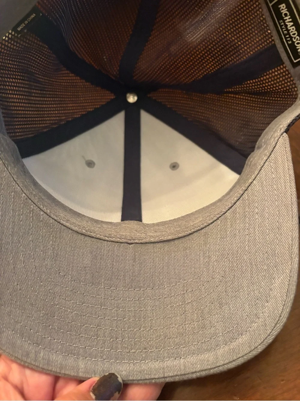 Grey Trucker Hat with Minnesota Patch